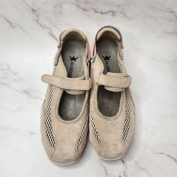 Mephisto Allrounder Tan Sueded Hiking Shoes Flats Walking Sandals Women's 9 - Picture 2 of 10